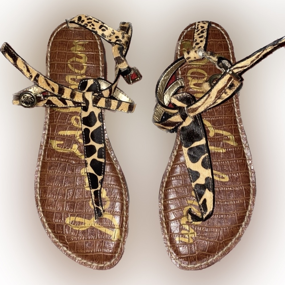 Sam Edelman Faux Fur Cheetah Sandals